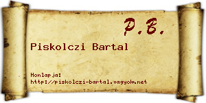 Piskolczi Bartal névjegykártya
